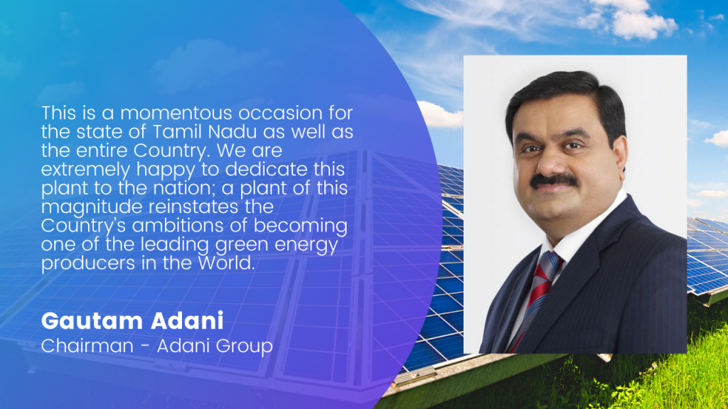World’s largest Solar Plant by Adani Green Energy