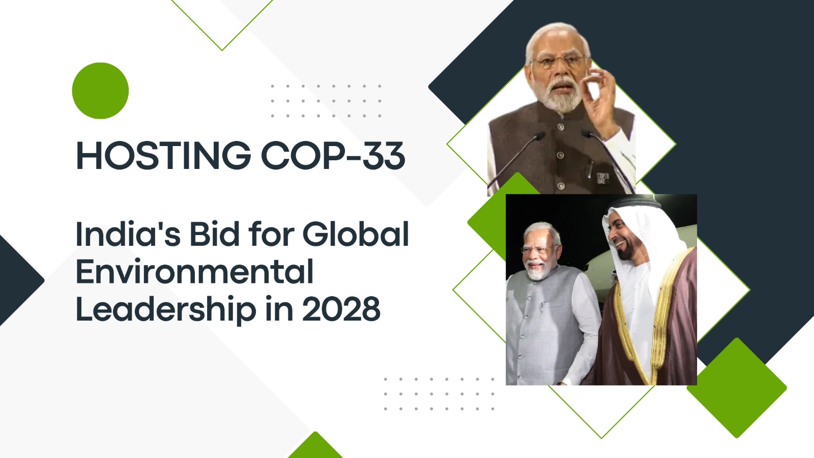 India’s Bold Move at COP-28: A Pledge for Global Environmental Leadership