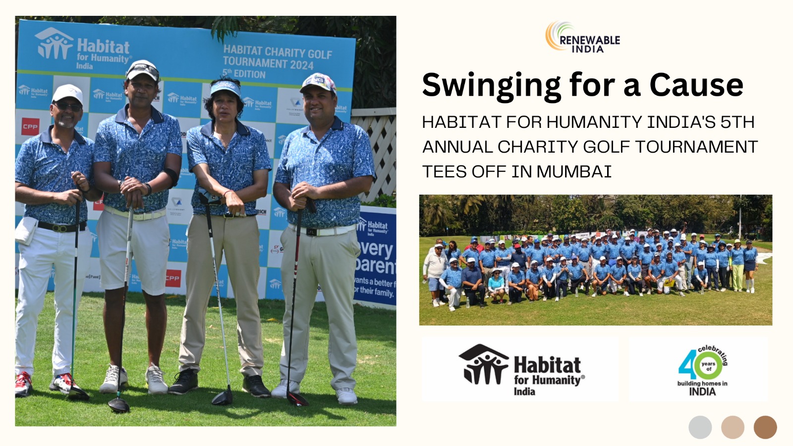Habitat for Humanity India organises the 5th edition of its annual Charity Golf Tournament in Mumbai to support families in need of decent housing