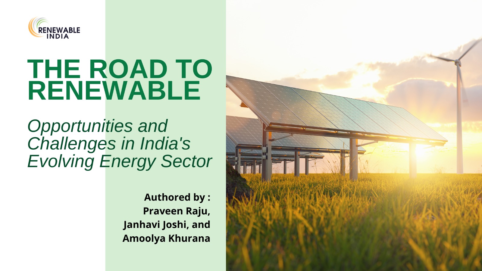 INDIA’S ENERGY TRANSITION: TRENDS AND CHALLENGES
